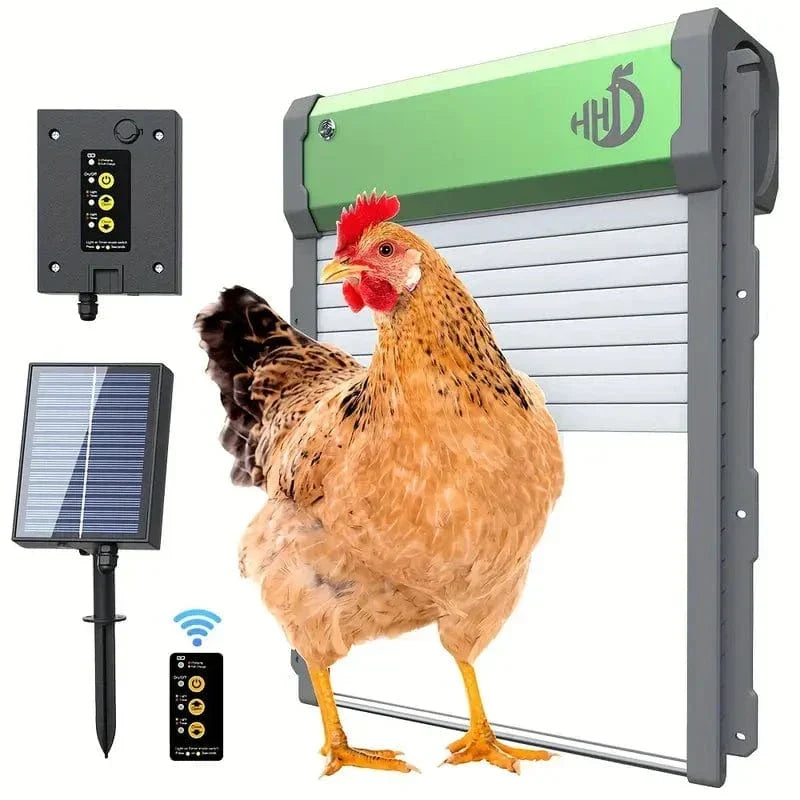 Automatische kippendeur op zonne-energie - Extra beveiligd