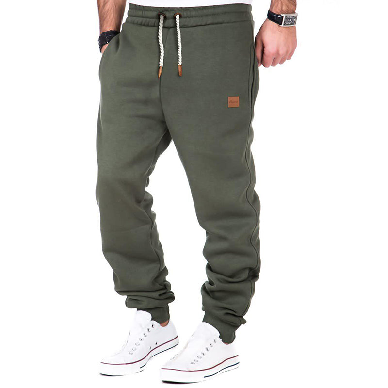 Effen joggingbroek voor heren met trekkoord en elastische tailleband