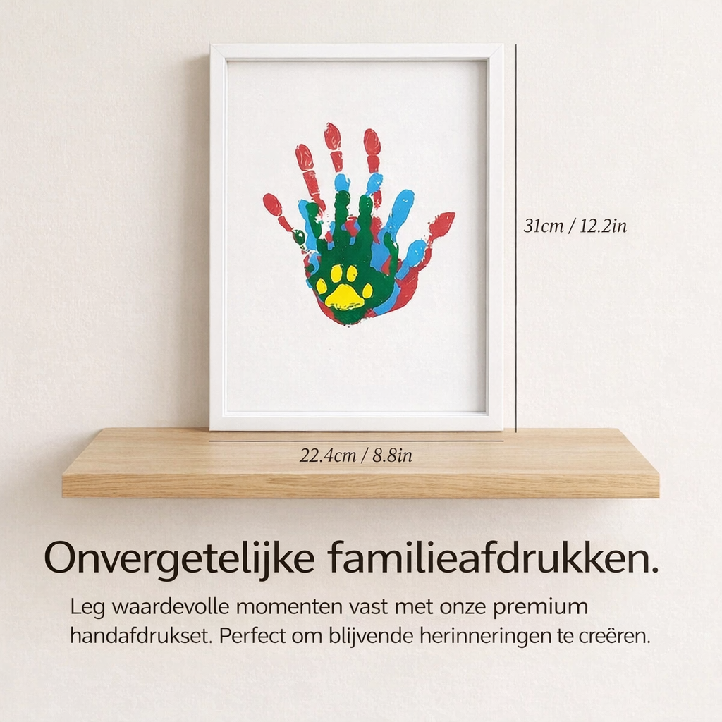 Familieportret – Handafdruk portret als cadeau