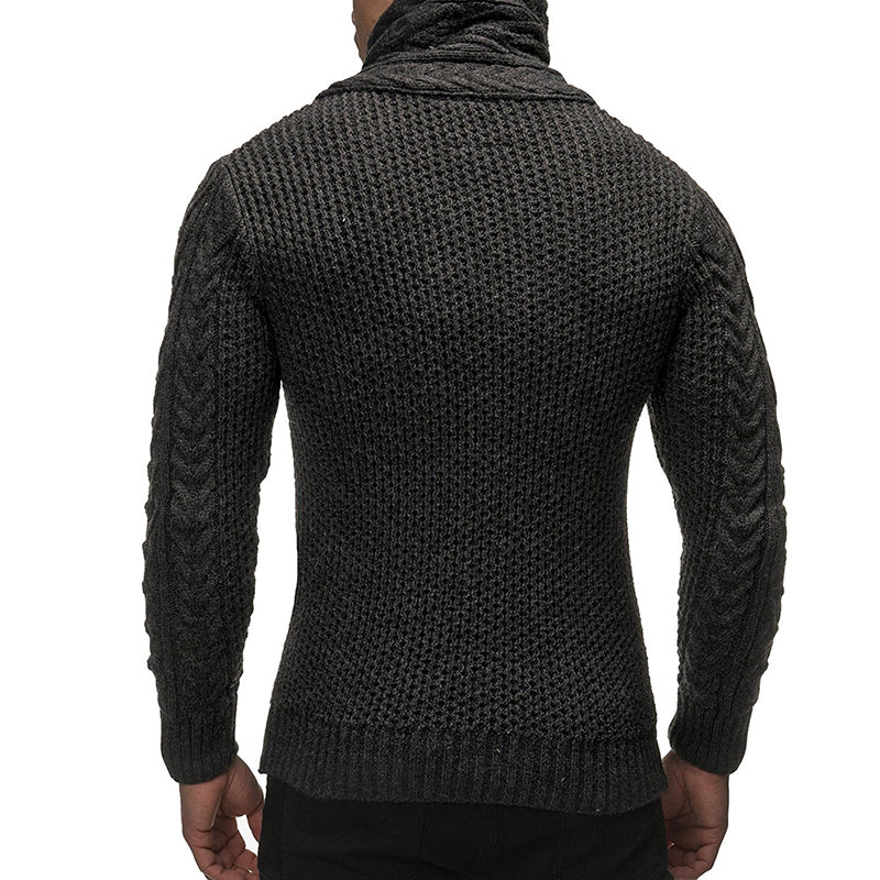 Gebreid Herenvest met Hoge Kraag - Stijlvol & Casual Vest voor Heren