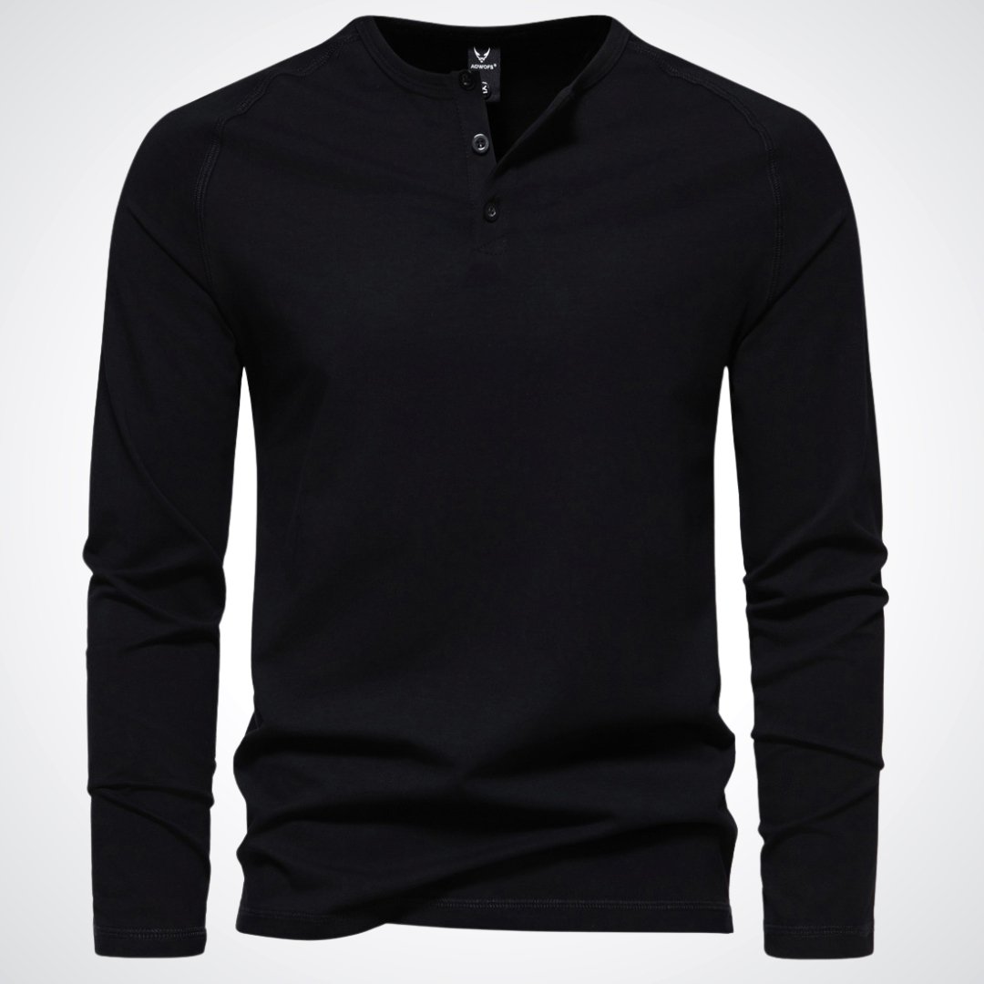 Henleyshirt met lange mouwen voor heren