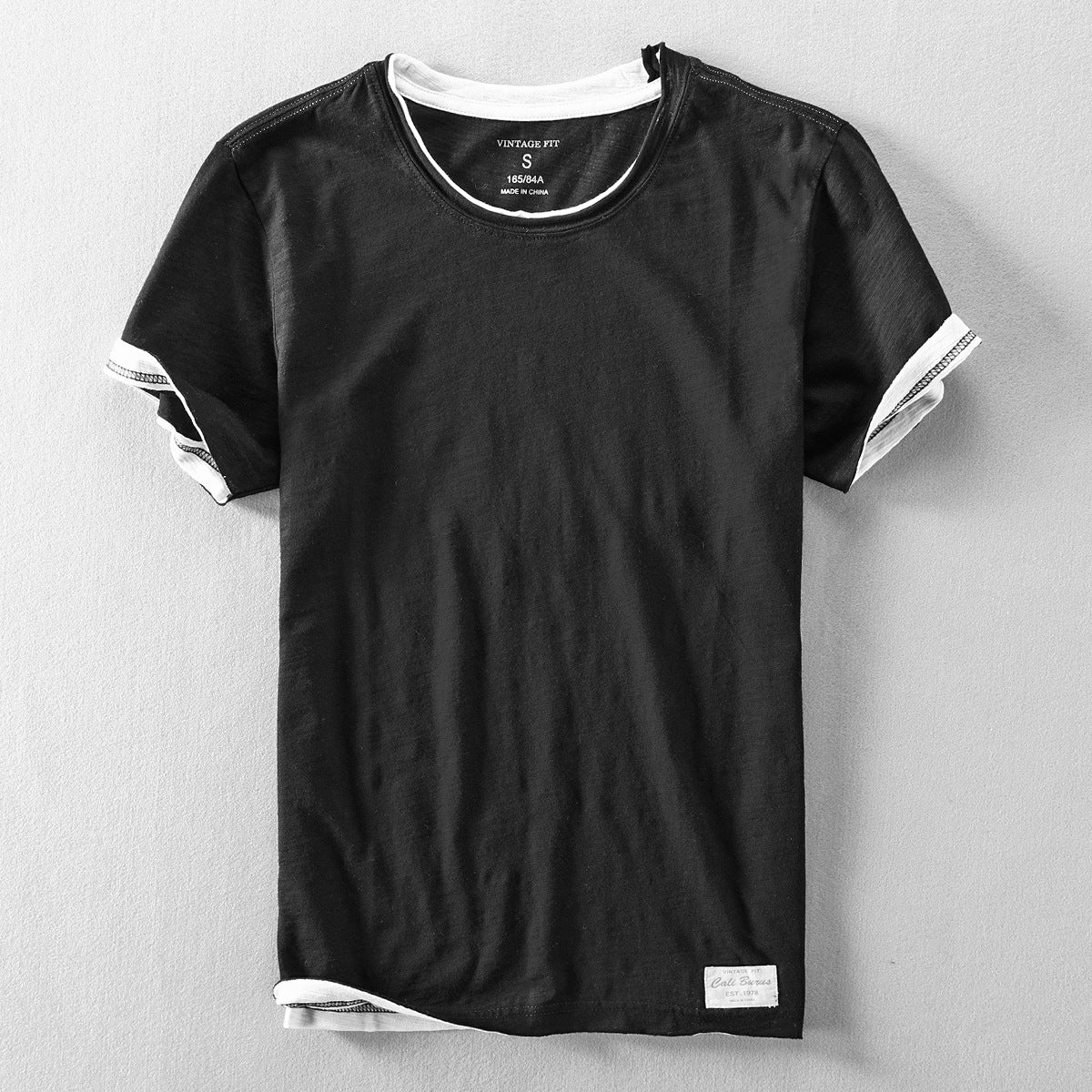 Heren T-Shirt met Korte Mouwen en Klassieke Pasvorm | Minimalistische Stijl