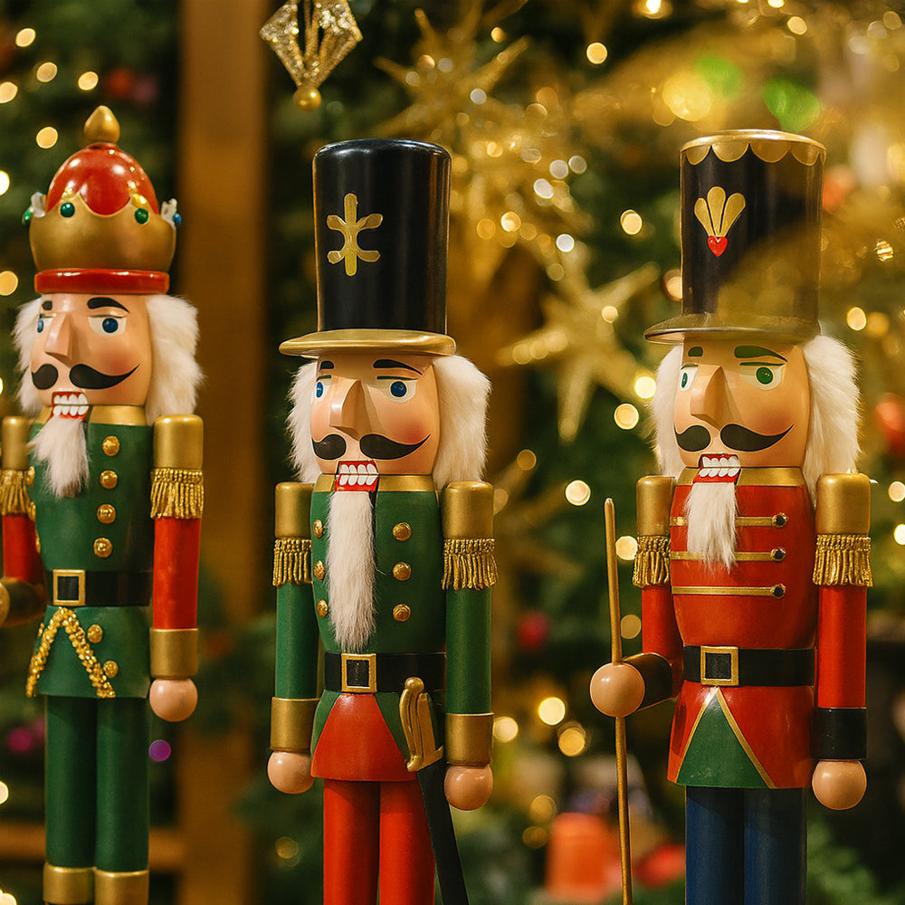 Houten notenkrakerfiguren – 30 cm – 4 verschillende figuren