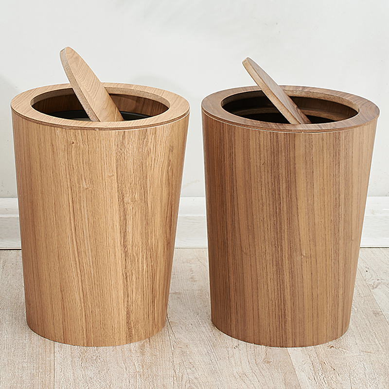Houten Prullenbak - Moderne Stijl - 9L Inhoud - Woondecoratie