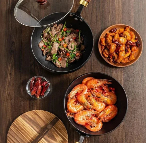 IJzeren wok - Anti-aanbak, zonder giftige coating
