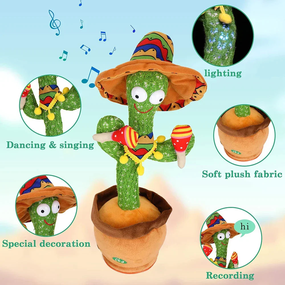 Interactief Pratend en Dansend Cactus Speelgoed voor Kinderen met Liedjes