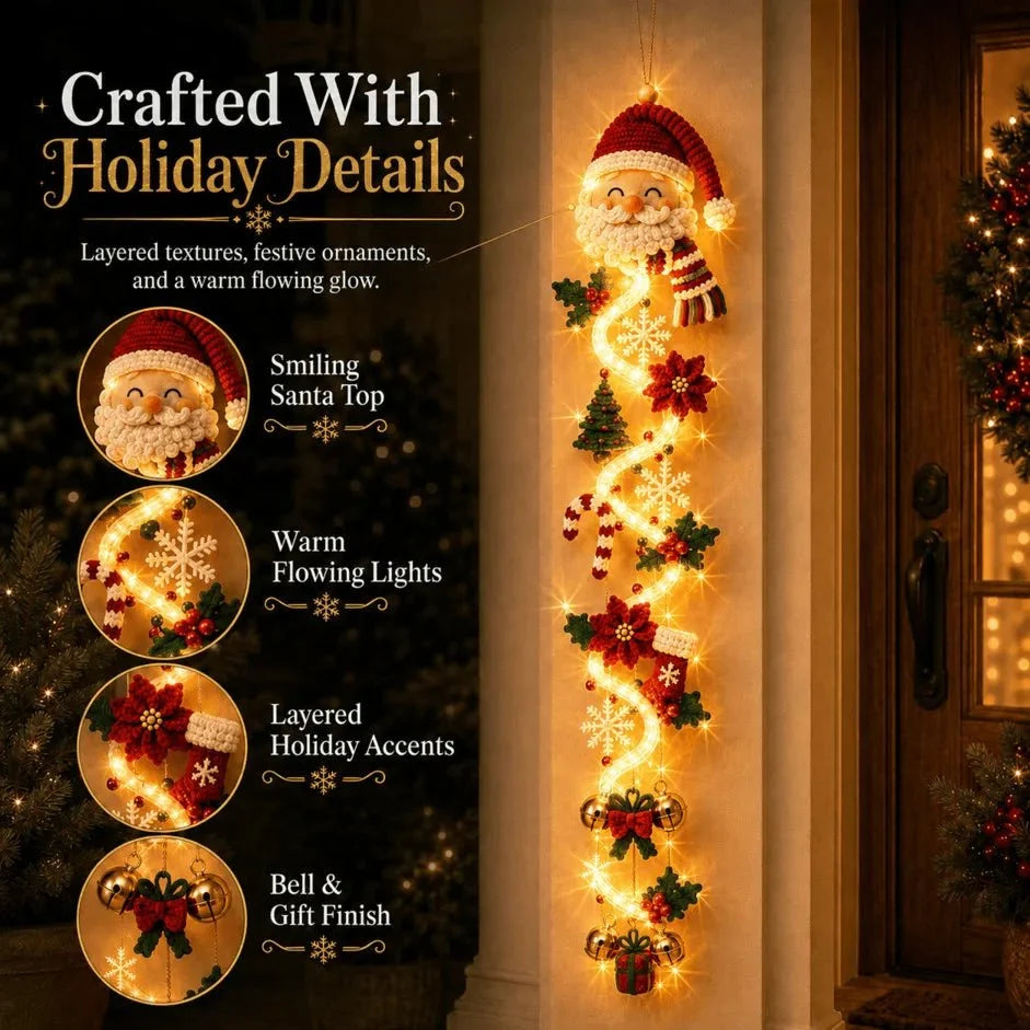 Kerst-deurhanger | Handgemaakt met 6 feestelijke lichtdesigns