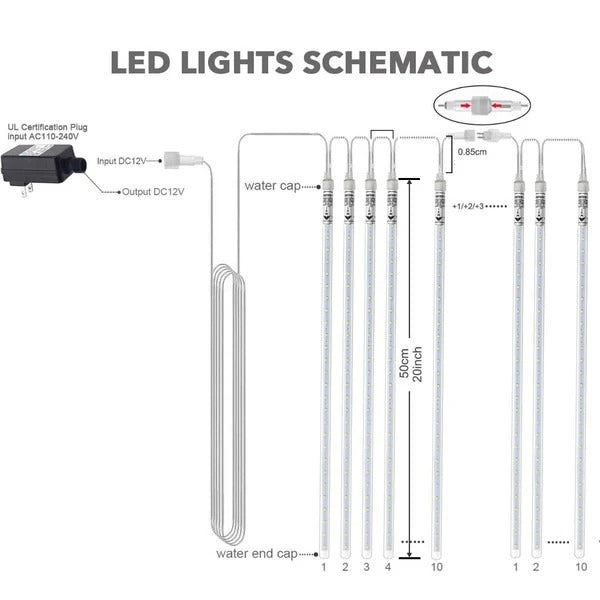 LED-ijspegelverlichting met druppeleffect voor buitendecoratie