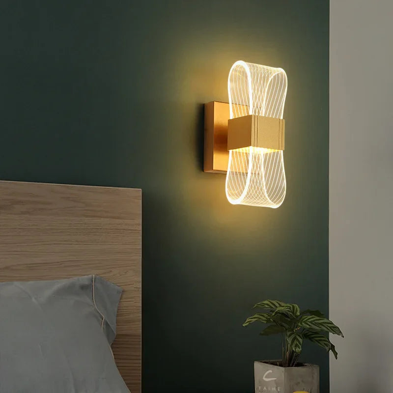Luxe Scandinavische LED-wandlamp | Moderne decoratieve aluminium lamp