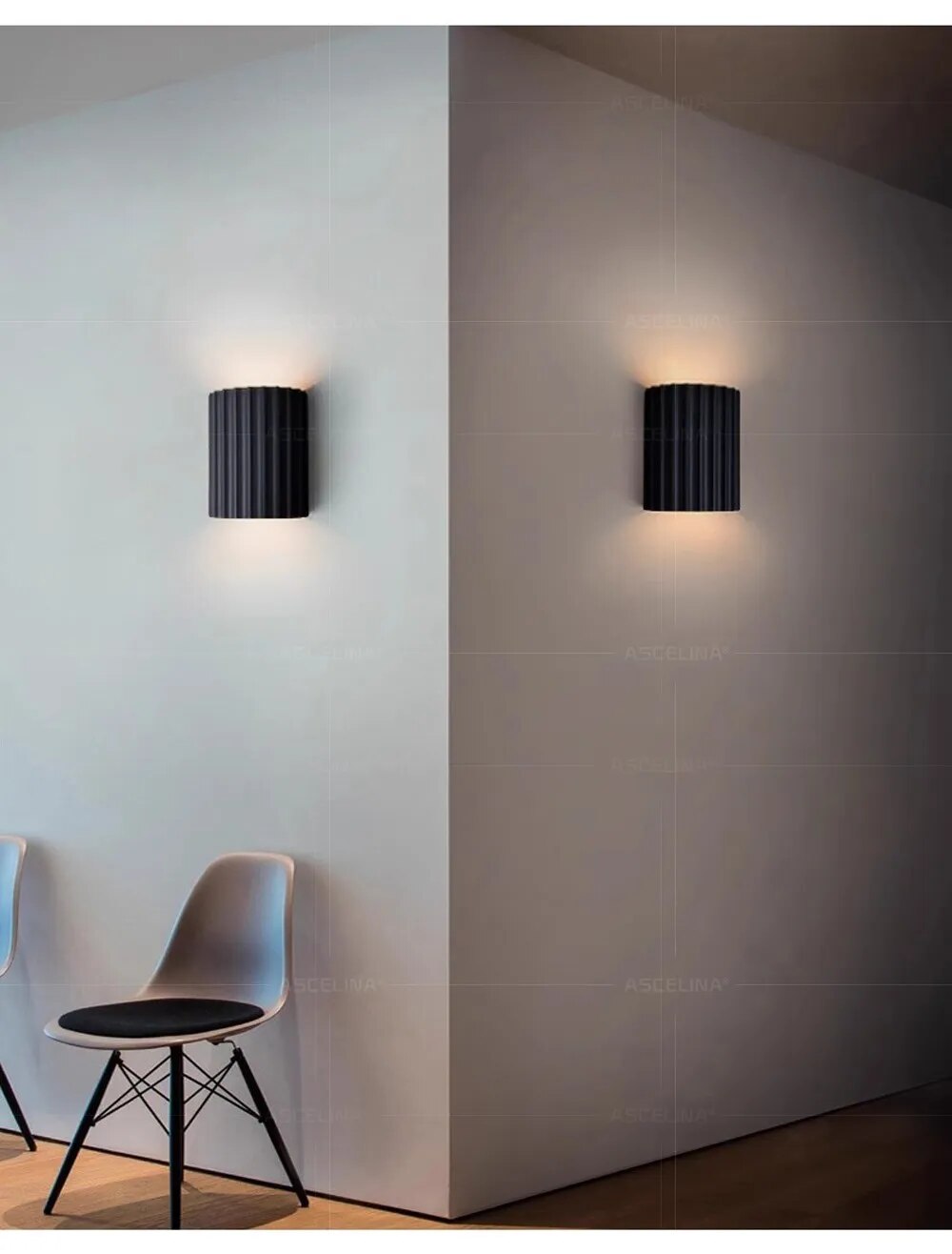 Moderne wandlamp in harsdesign