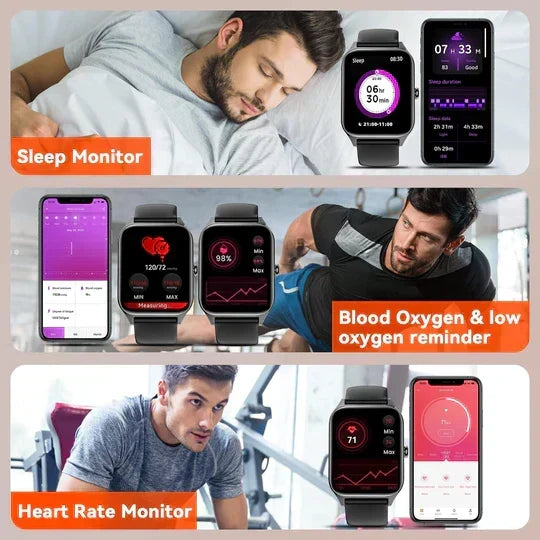 Niet-invasieve smartwatch voor bloedsuikermeting met fitnesstracking