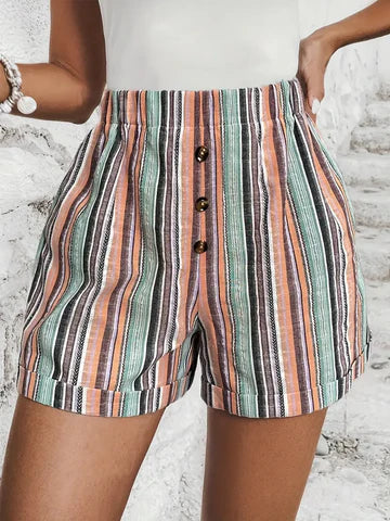 Shorts met contraststrepen