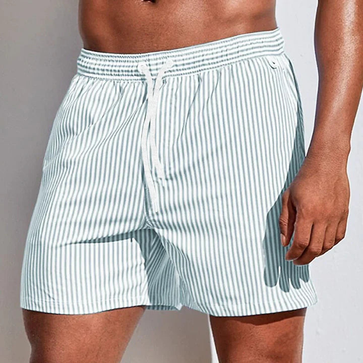Sneldrogende zwemshort voor heren met elastische taille - casual
