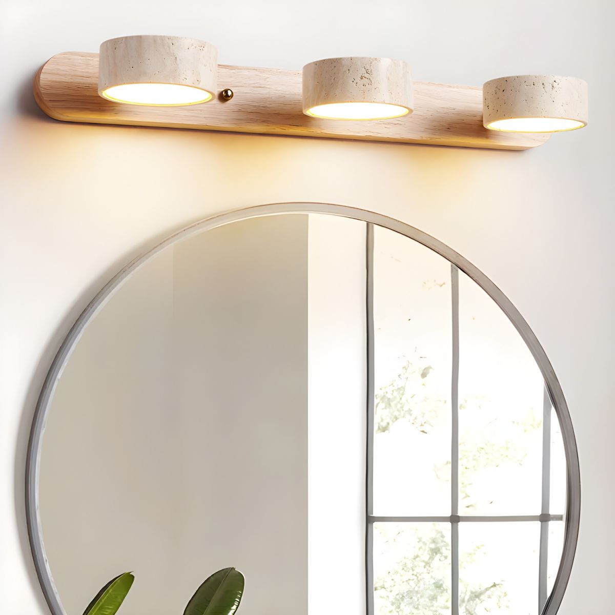 Travertin LED-wandlamp voor architectonische luxe