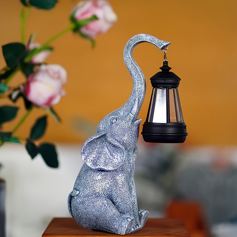 Tuinverlichting op Zonne-energie in de Vorm van een Olifant met Automatische LED-Sfeerverlichting