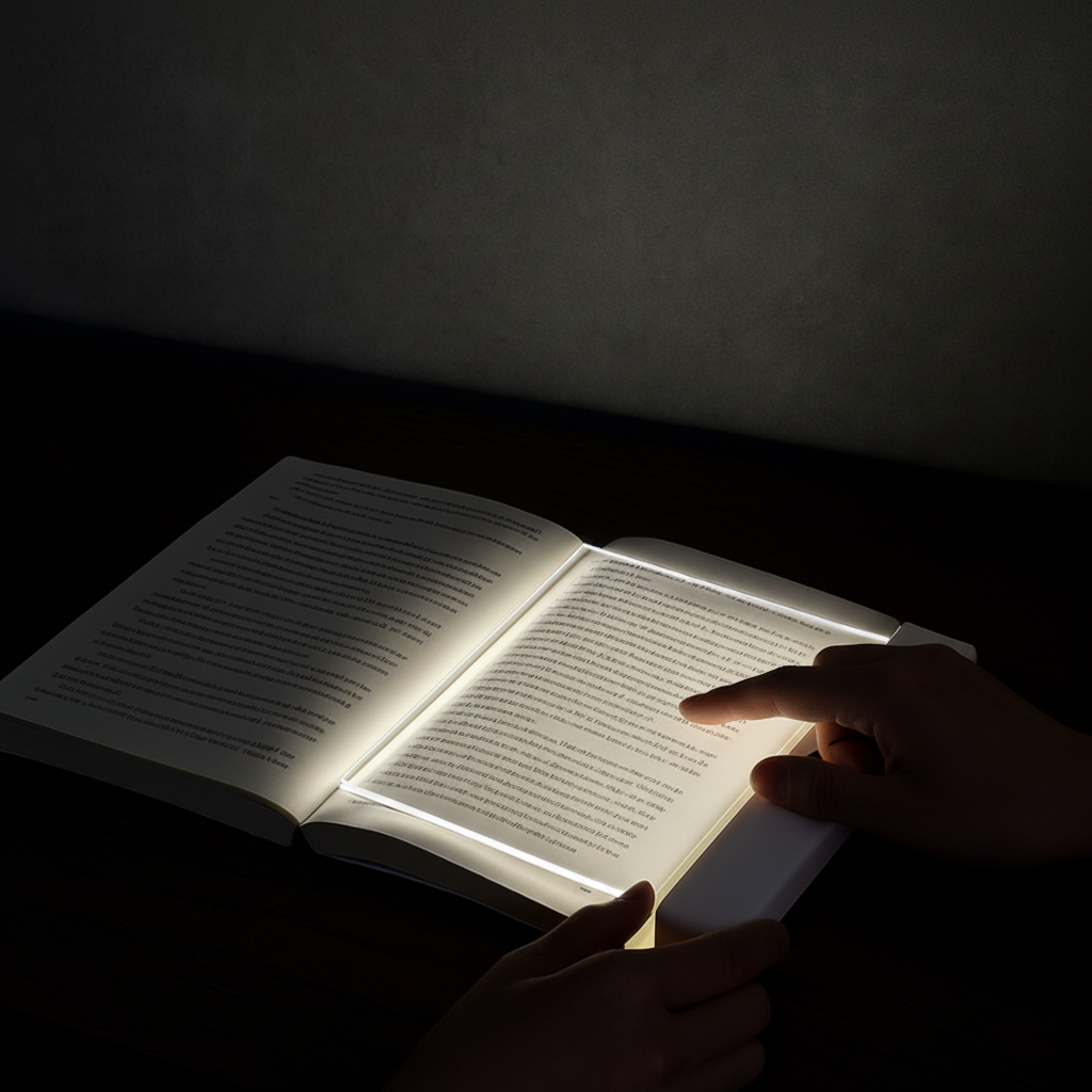 Ultradunne led-leeslamp voor boeken, via usb oplaadbaar