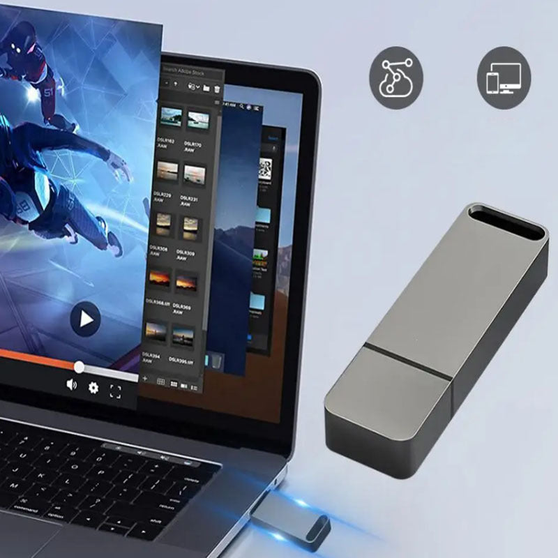 Verbeterde metalen usb-stick met hoge capaciteit - 4TB