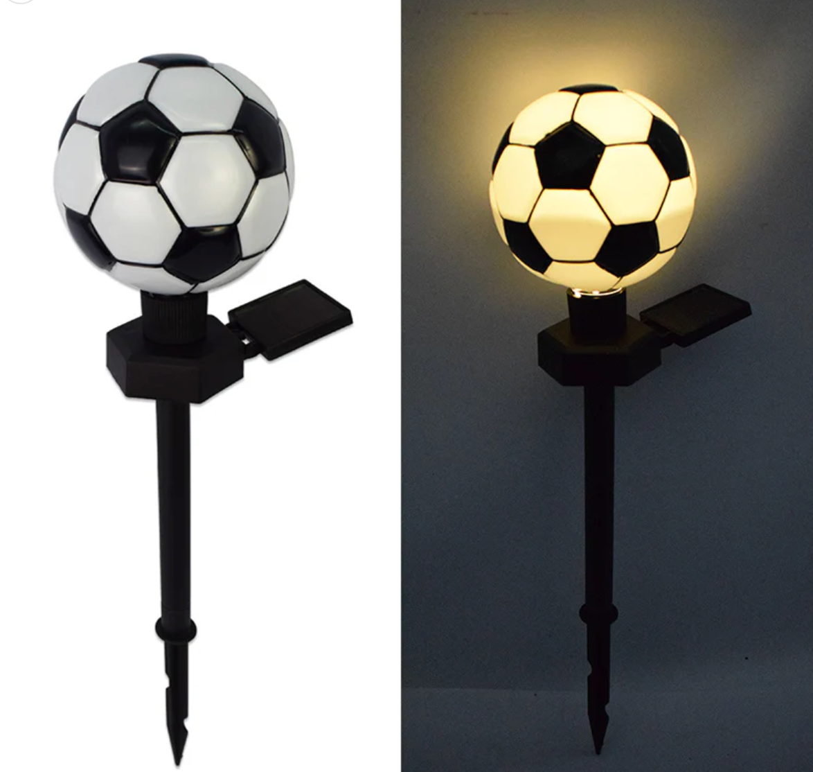 Voetbal solar lamp — WK 2026 tuindecoratie