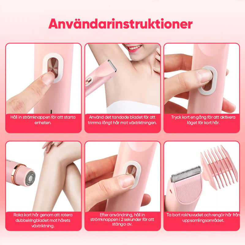 2-In-1 elektrisch scheerapparaat & bikinitrimmer voor vrouwen