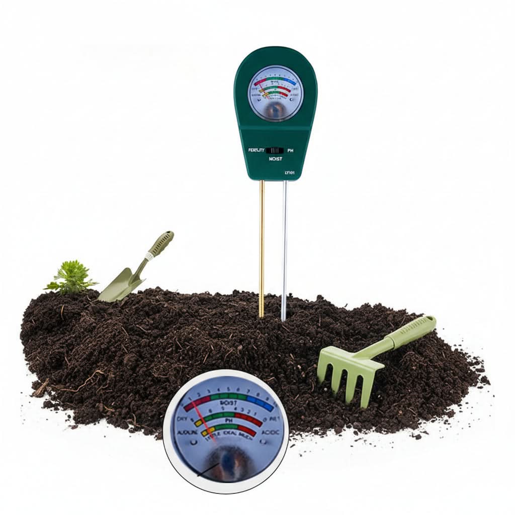 3-In-1 bodemtester voor vocht, voedingsstoffengehalte en pH-waarde voor gezonde planten