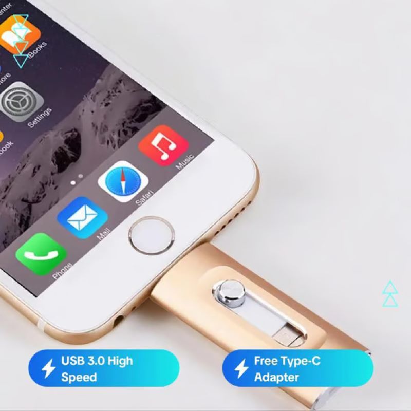 3-In-1 usb-stick met grote capaciteit voor mobiele telefoon en computer