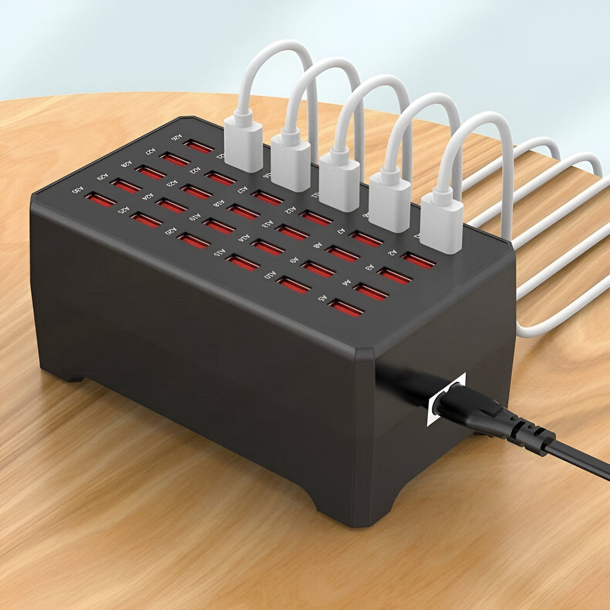 30-Poorts USB-A-laadstation voor snelladen