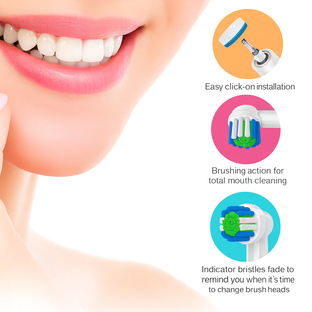 4 Stuks opzetborstels voor Oral-B
