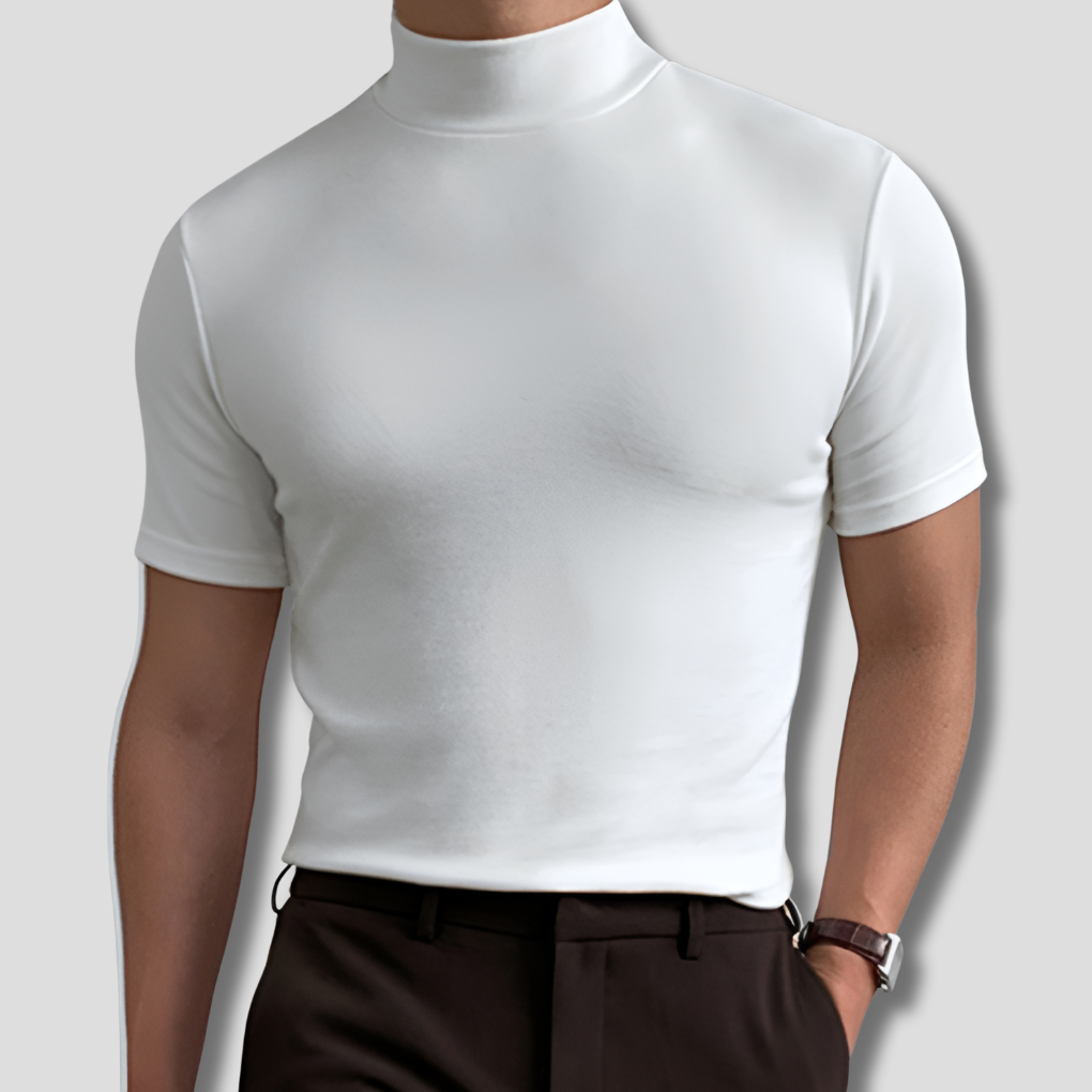 Ademend shirt met col