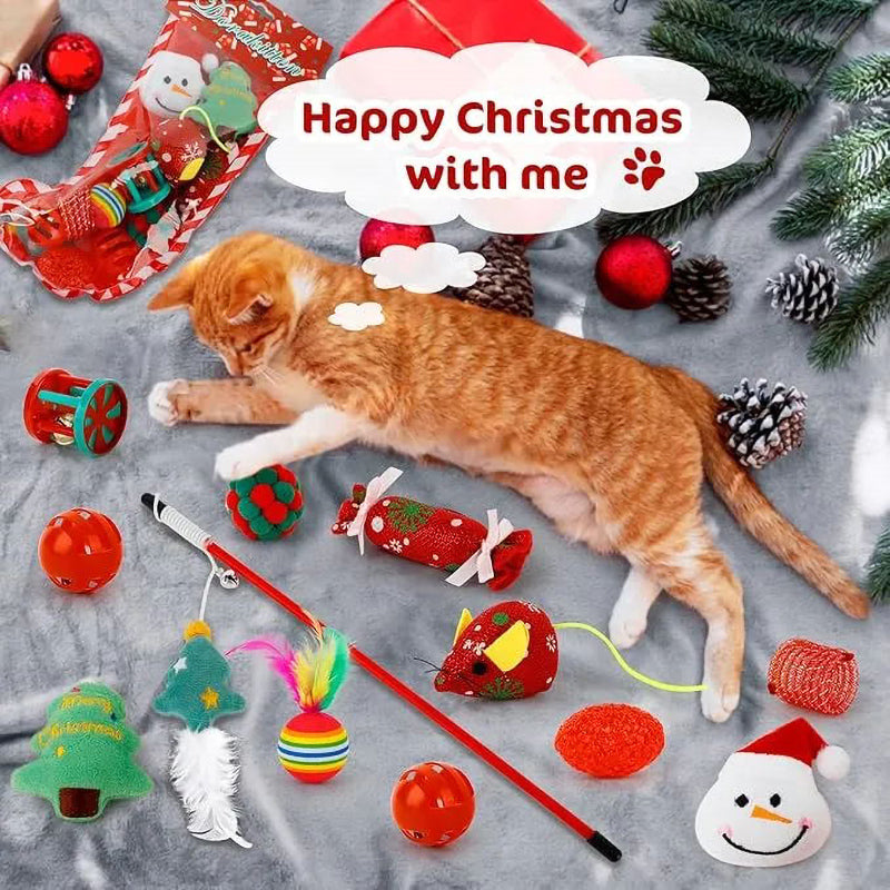 Adventskalender - 24 kattenspeeltjes als verrassing - Aftellen naar kerst voor katten