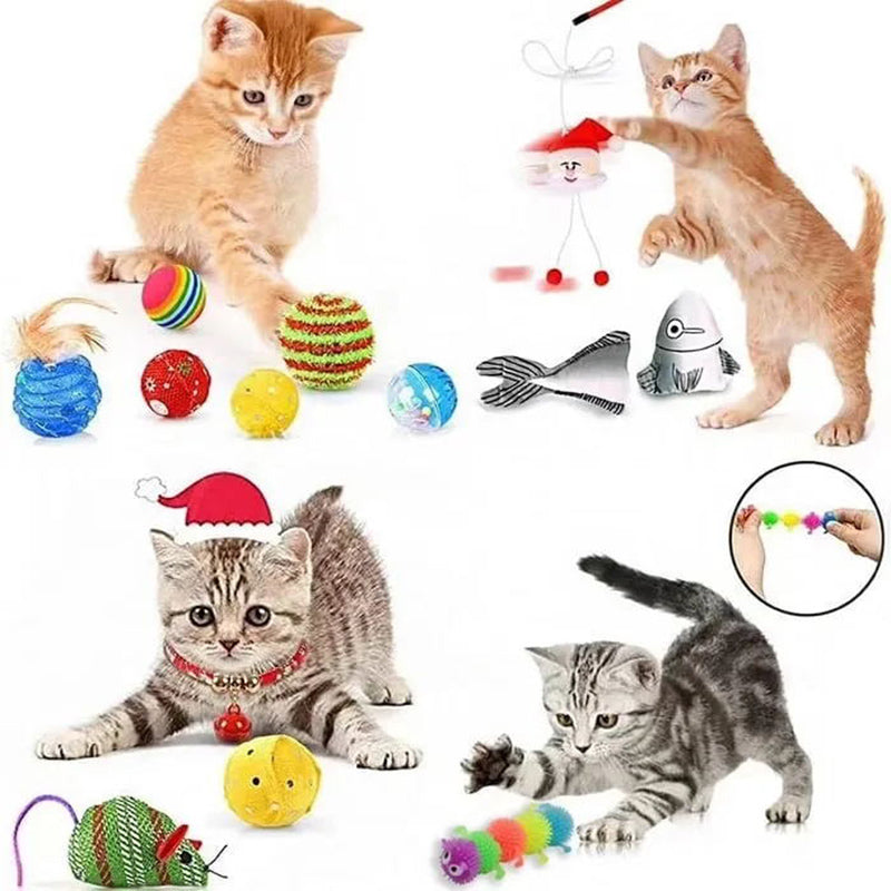 Adventskalender - 24 kattenspeeltjes als verrassing - Aftellen naar kerst voor katten
