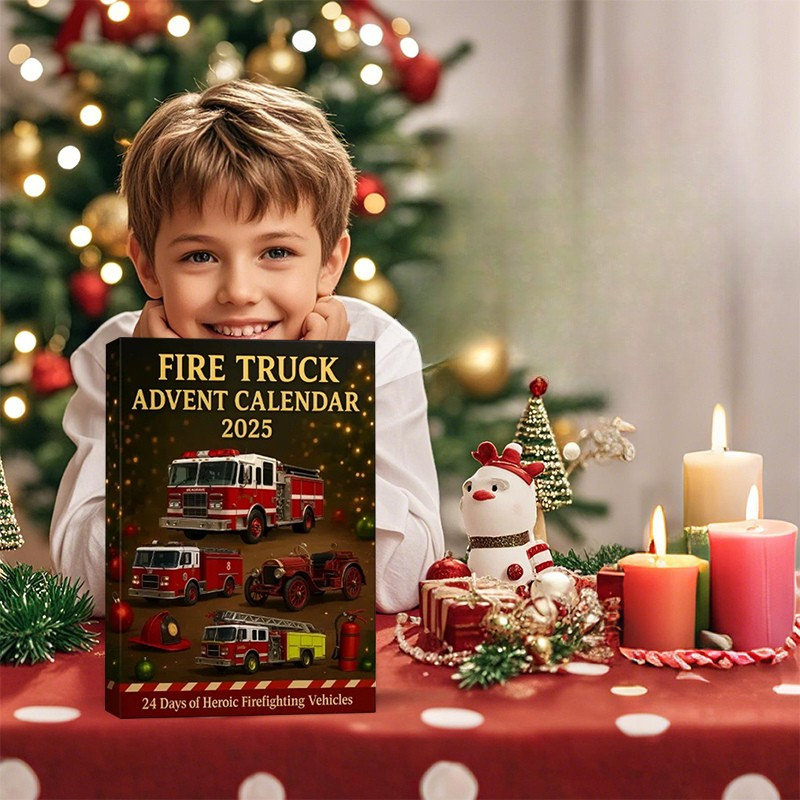 Adventskalender brandweerwagen met 24 speeltjes