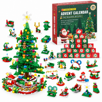 Adventskalender met 24 bouwsteenverrassingen - LED Kerstboomset - Kerstactiviteit