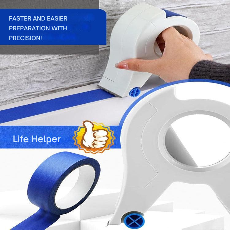 Afplaktape-applicator voor strakke verfranden – voor muren