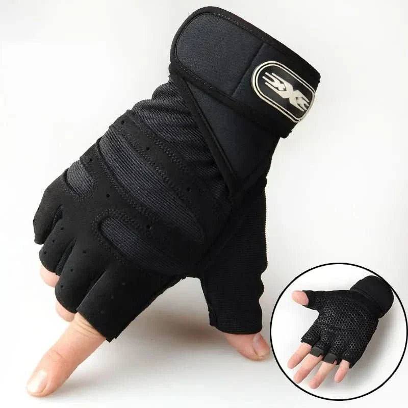 Antislip sporthandschoenen met polsondersteuning voor fitness en wielrennen