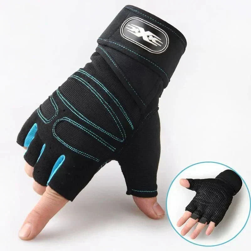 Antislip sporthandschoenen met polsondersteuning voor fitness en wielrennen