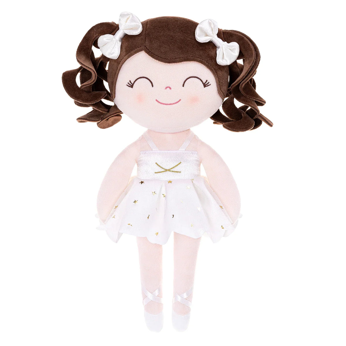 Ballerina Pluchen Pop voor Meisjes - Zachte Knuffel met Kroon & Tutu