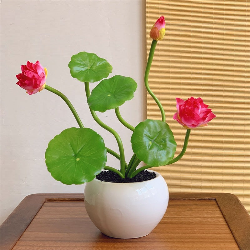 Bloemstuk met lotusbloemen