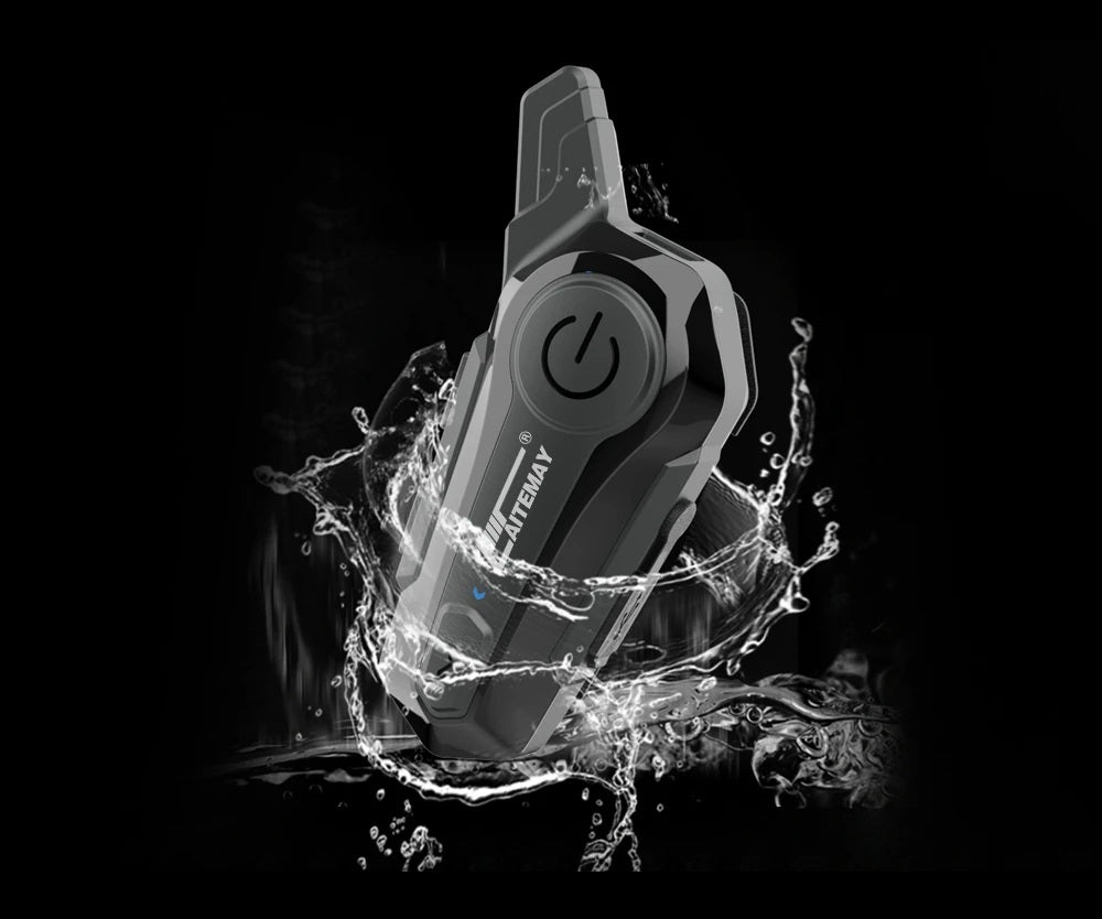 Bluetooth motorhelm intercom - draadloze intercom met 1000 m bereik, handsfree bellen, haarscherp geluid voor 2 rijders voor reizen en avontuur
