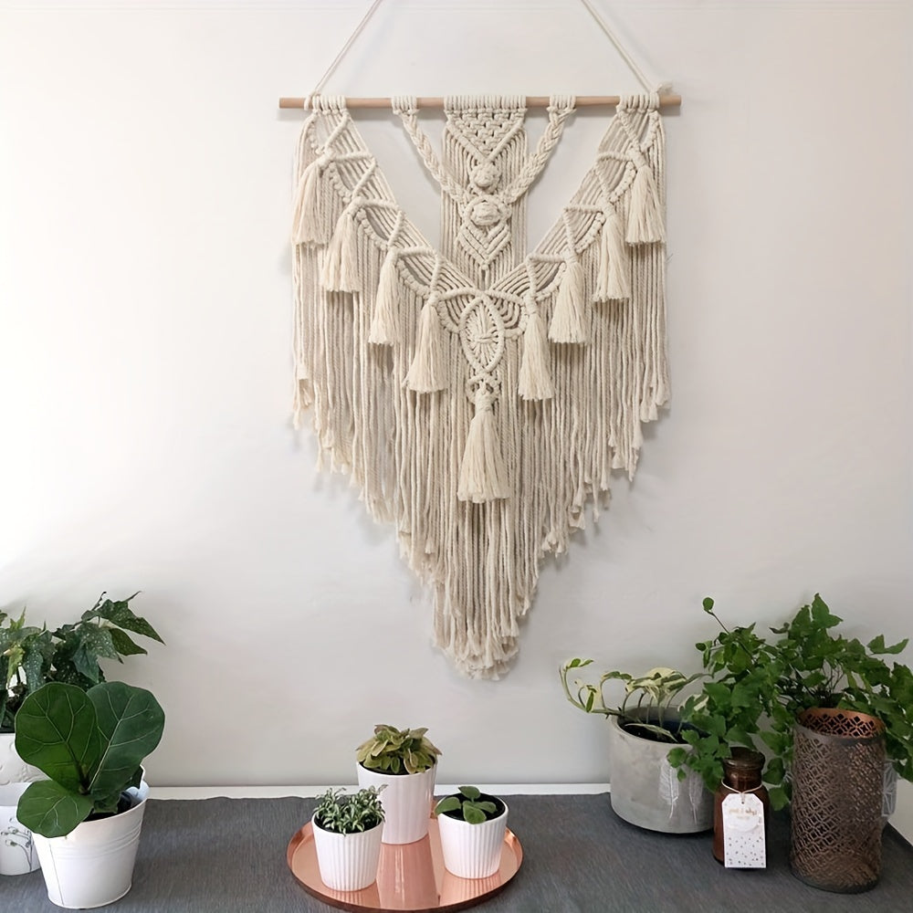 Boho macramé wanddecoratie | Handgeweven wandkleed