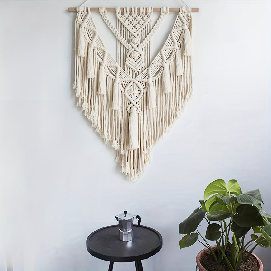 Boho macramé wanddecoratie | Handgeweven wandkleed