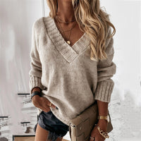 Casual comfortabele top met elegante V-hals