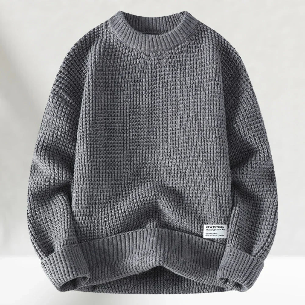 Casual gebreide herentrui met ronde hals