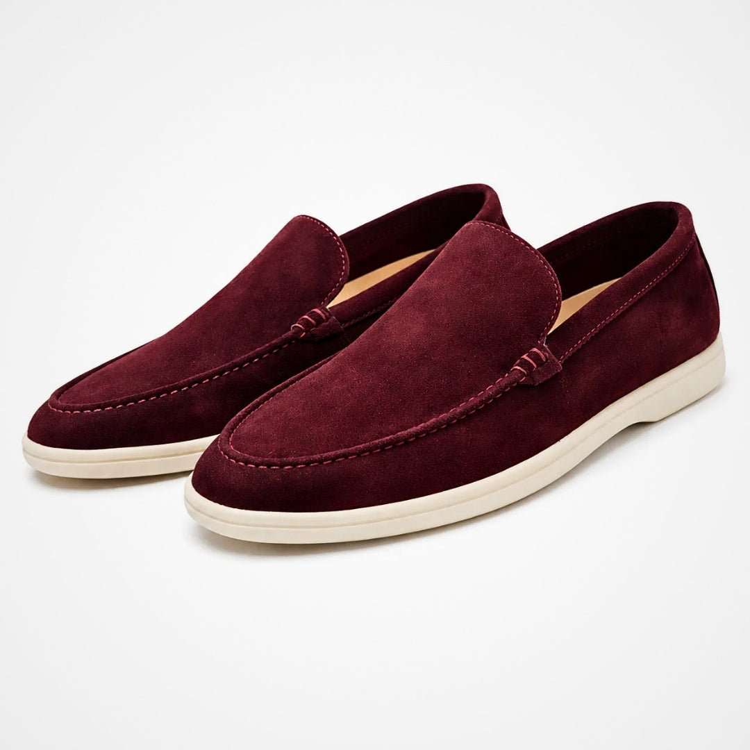 Casual loafers met suède-look