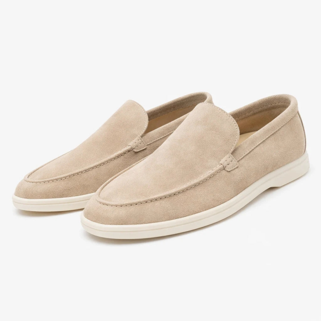Casual loafers met suède-look