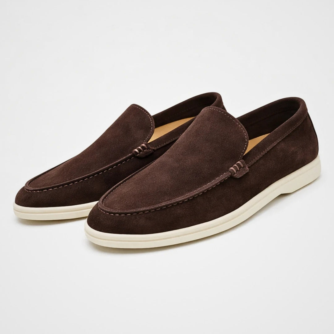 Casual loafers met suède-look
