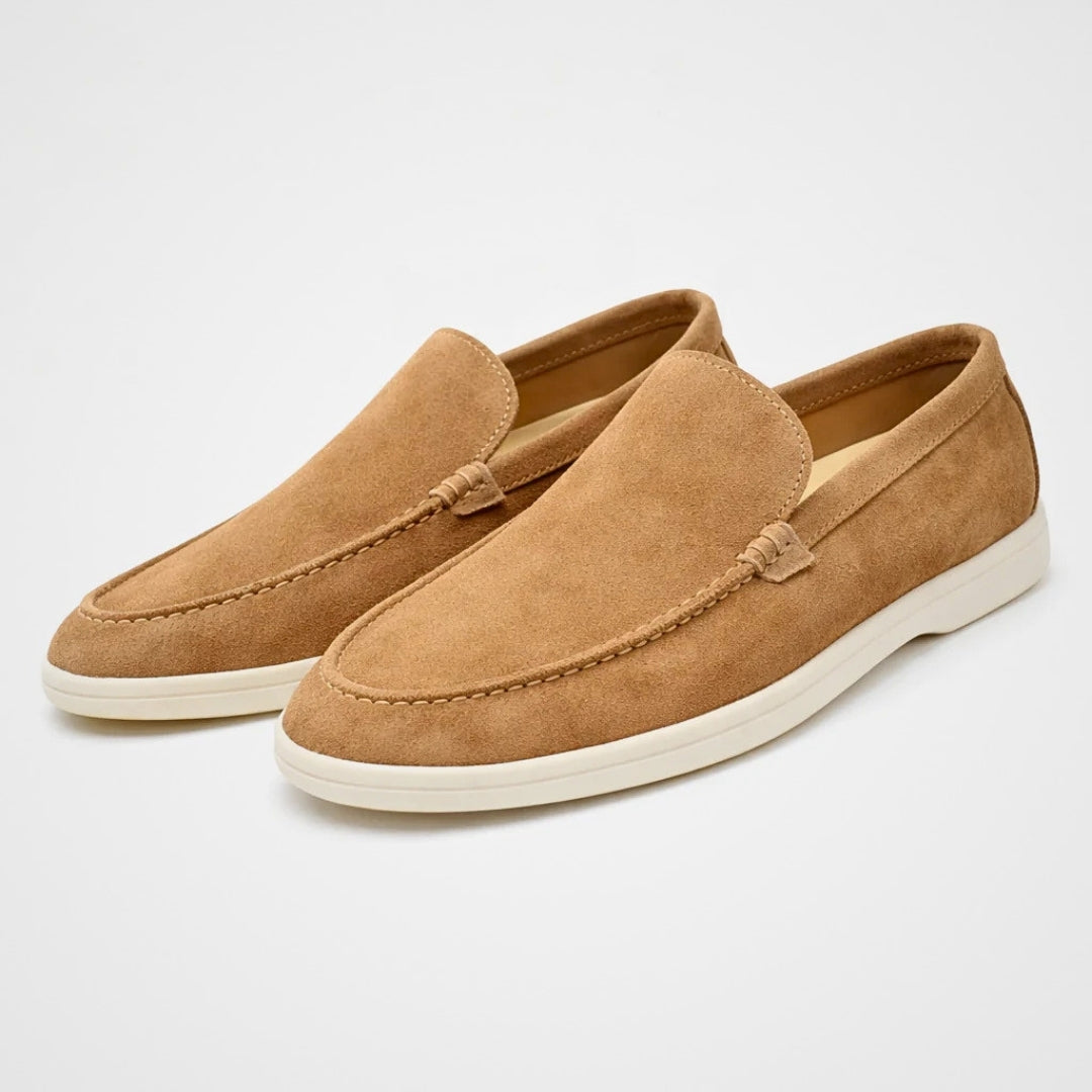 Casual loafers met suède-look