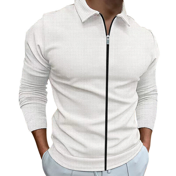 Casual overhemd met ritssluiting voor heren