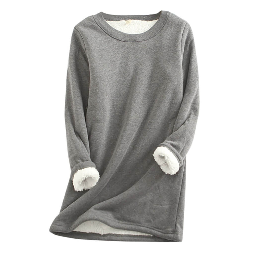 Comfortabele dames sweater met fleece voering
