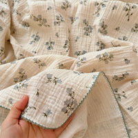 Comfortabele katoenen deken met bloemenprint voor dames