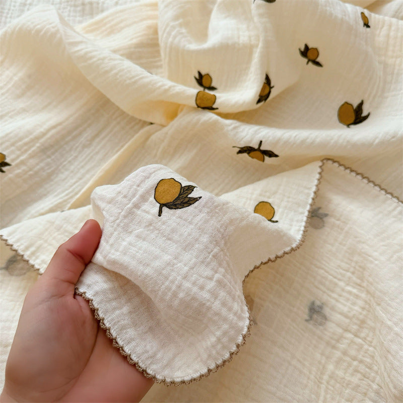 Comfortabele katoenen deken met bloemenprint voor dames